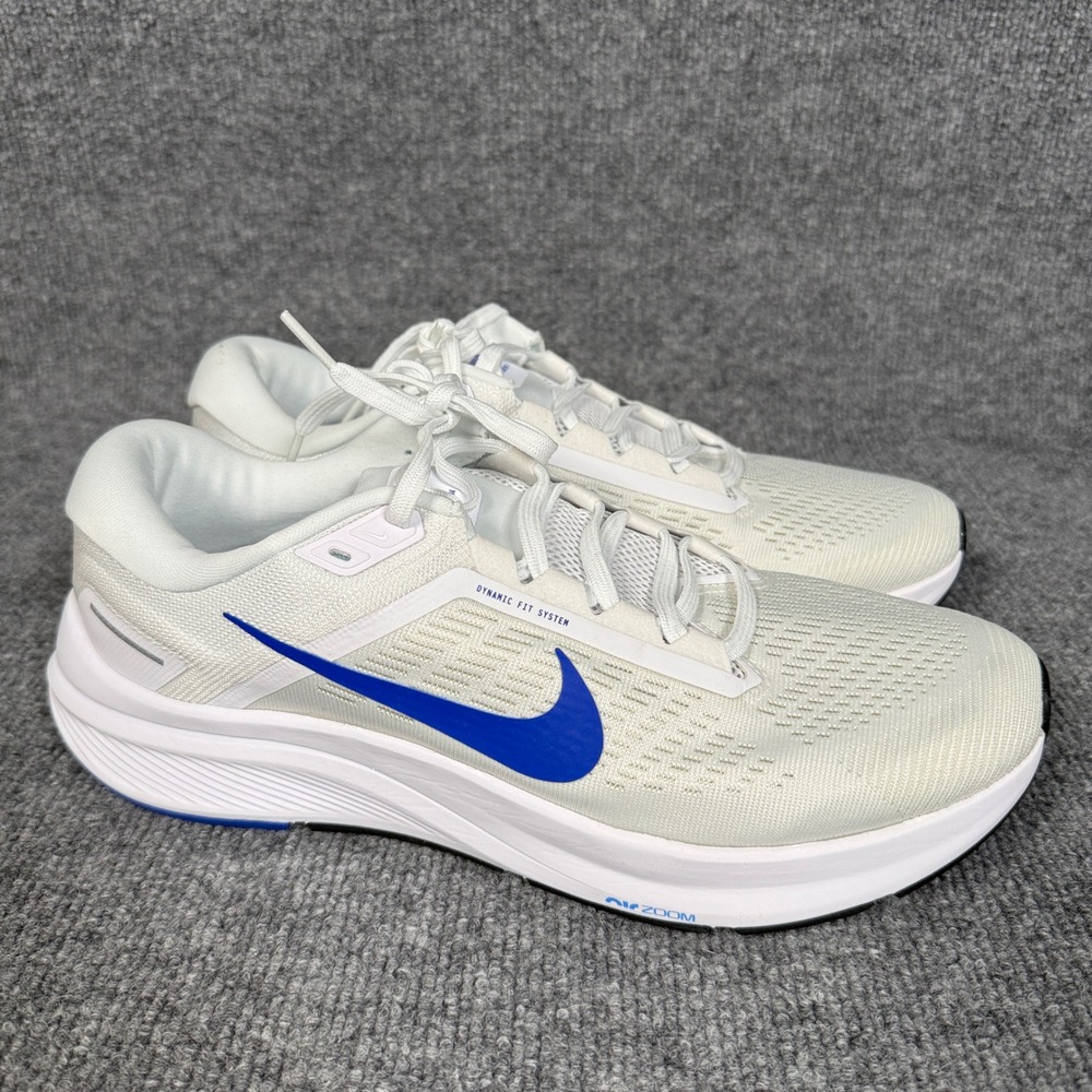 Nike Mens Size 10 Air Zoom Structure 24 Shoes Sneakers White Blue DA8535-100